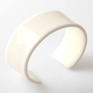 White Acrylic Cuff Bracelet